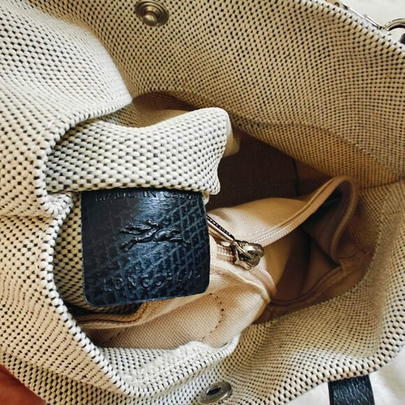 New LongChamp Essential XS Handbag Ecru Canvas Authentic - Picture 13 of 13
